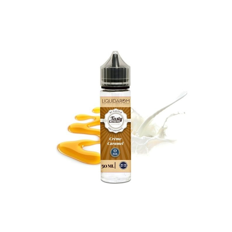E LIQUIDE CREME CARAMEL 50ML - TASTY COLLECTION--alavape.com