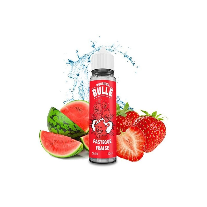 E LIQUIDE PASTEQUE FRAISE 50ML - MONSIEUR BULLE LIQUIDEO--alavape.com