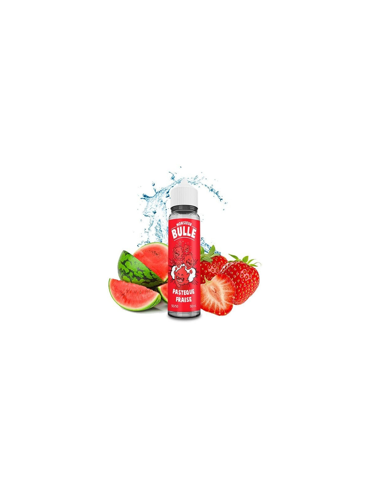 E LIQUIDE PASTEQUE FRAISE 50ML - MONSIEUR BULLE LIQUIDEO--alavape.com